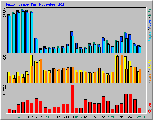 Daily usage for November 2024