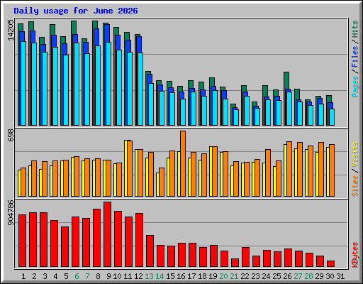 Daily usage for June 2026