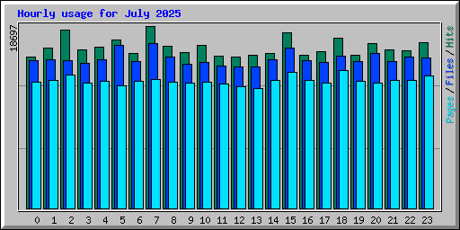 Hourly usage for July 2025