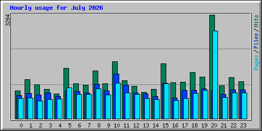 Hourly usage for July 2026